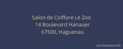 Salon de Coiffure Le Zoo