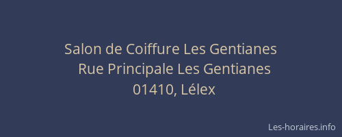 Salon de Coiffure Les Gentianes