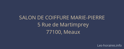 SALON DE COIFFURE MARIE-PIERRE