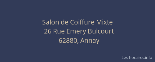 Salon de Coiffure Mixte