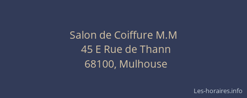 Salon de Coiffure M.M