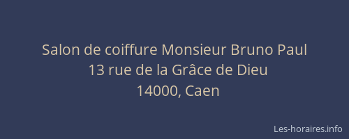 Salon de coiffure Monsieur Bruno Paul