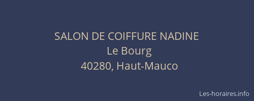 SALON DE COIFFURE NADINE