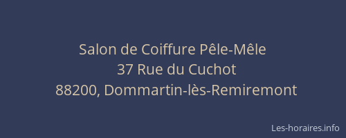 Salon de Coiffure P&ecirc;le-M&ecirc;le