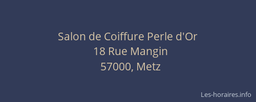 Salon de Coiffure Perle d'Or