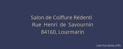 Salon de Coiffure R&eacute;denti