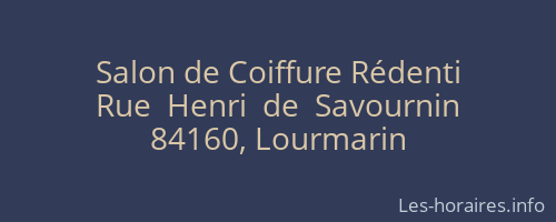 Salon de Coiffure Rédenti