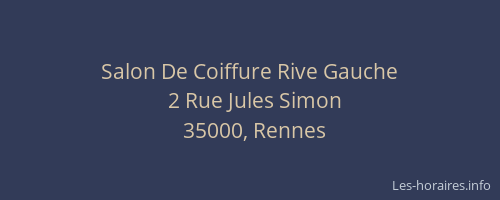 Salon De Coiffure Rive Gauche
