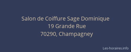 Salon de Coiffure Sage Dominique