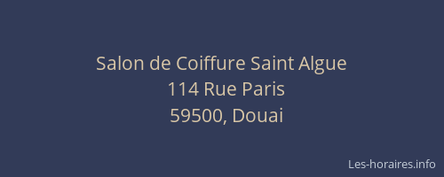 Salon de Coiffure Saint Algue