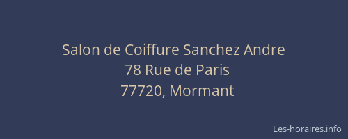 Salon de Coiffure Sanchez Andre