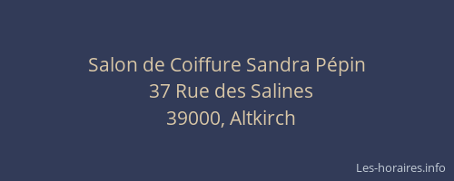 Salon de Coiffure Sandra P&eacute;pin