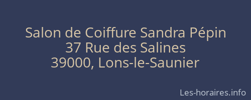 Salon de Coiffure Sandra Pépin