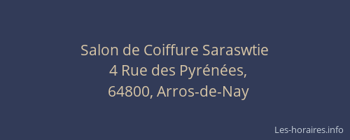 Salon de Coiffure Saraswtie