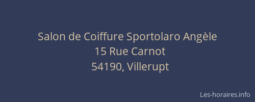 Salon de Coiffure Sportolaro Ang&egrave;le