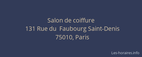 Salon de coiffure