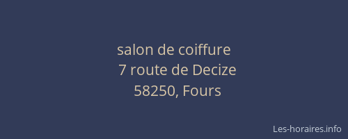 salon de coiffure