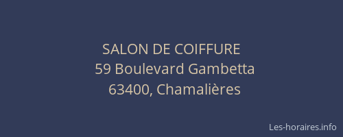SALON DE COIFFURE