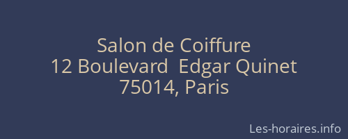 Salon de Coiffure