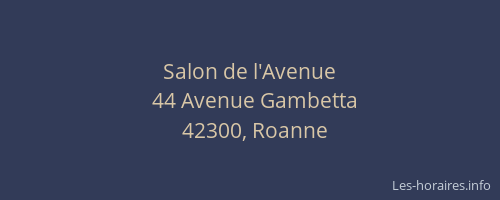 Salon de l'Avenue