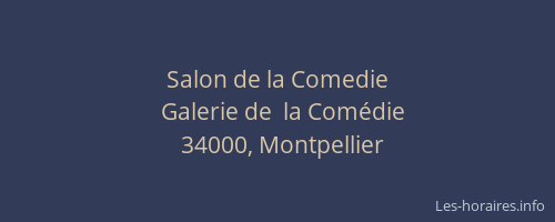 Salon de la Comedie