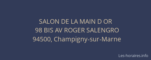 SALON DE LA MAIN D OR