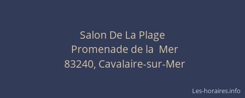 Salon De La Plage