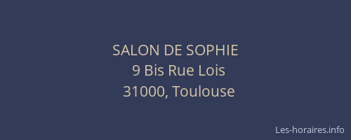SALON DE SOPHIE