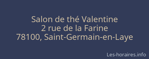 Salon de thé Valentine