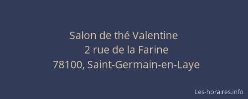 Salon de th&eacute; Valentine