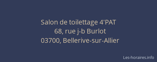 Salon de toilettage 4'PAT