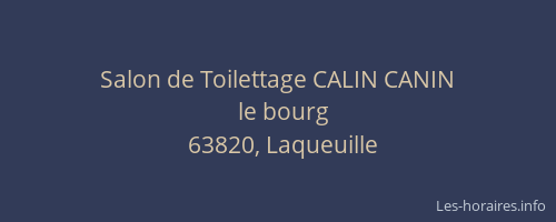 Salon de Toilettage CALIN CANIN