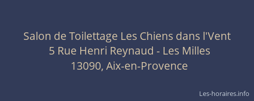 Salon de Toilettage Les Chiens dans l'Vent