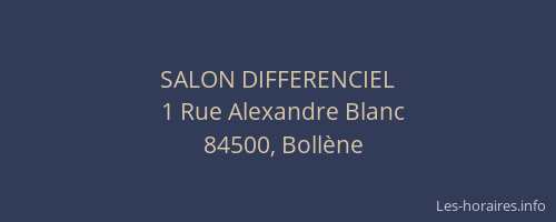 SALON DIFFERENCIEL