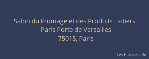 Salon du Fromage et des Produits Laitiers