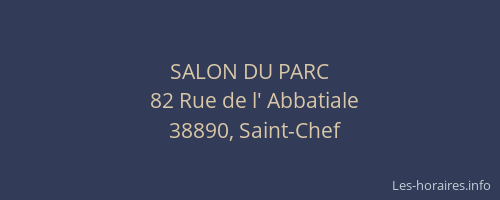 SALON DU PARC