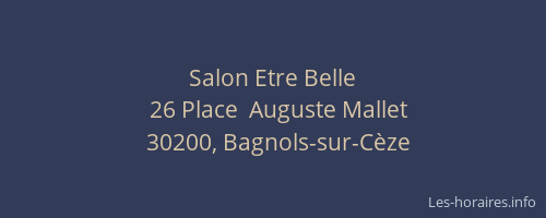 Salon Etre Belle