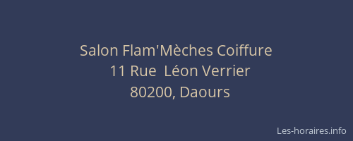 Salon Flam'M&egrave;ches Coiffure