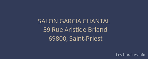 SALON GARCIA CHANTAL