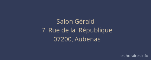 Salon Gérald