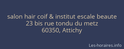 salon hair coif & institut escale beaute