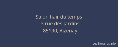 Salon hair du temps