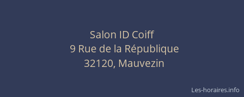 Salon ID Coiff