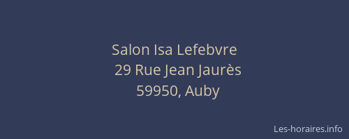Salon Isa Lefebvre