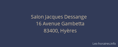 Salon Jacques Dessange