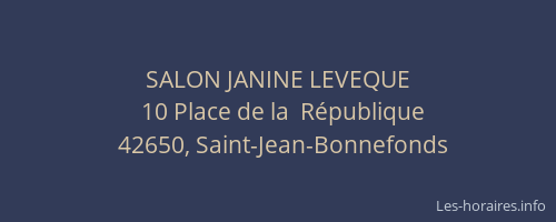 SALON JANINE LEVEQUE