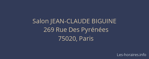 Salon JEAN-CLAUDE BIGUINE