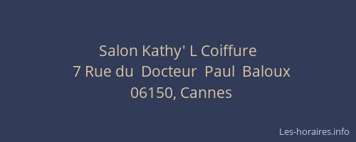 Salon Kathy' L Coiffure