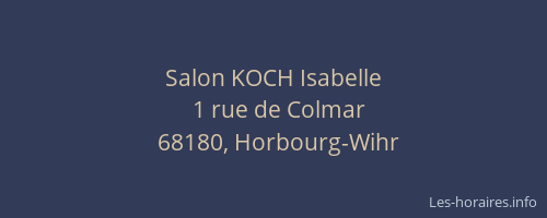 Salon KOCH Isabelle