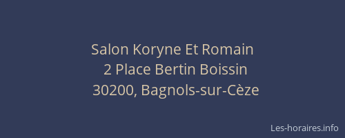 Salon Koryne Et Romain